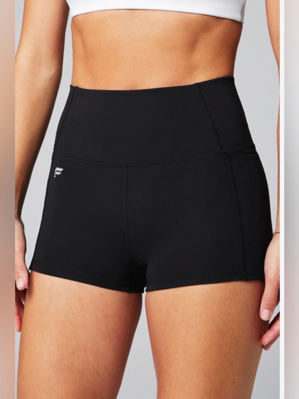 Fabletics Oasis PureLuxe High-Waisted 2” Shorts Black Size S